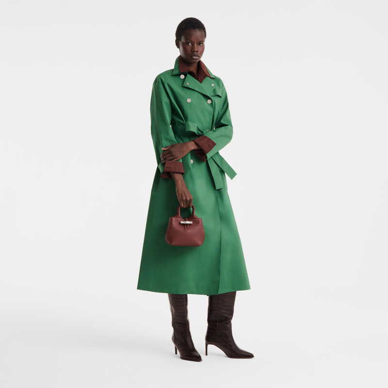 Le Roseau XS Handbag , Burgundy - Leather  - View 2 of  8
