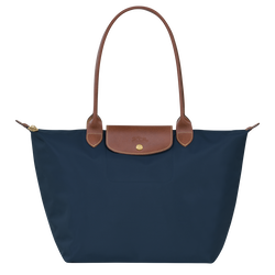 Le Pliage Original L Tote bag , Navy - Recycled canvas