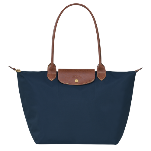 Le Pliage Original L Tote bag , Navy - Recycled canvas - View 1 of  6