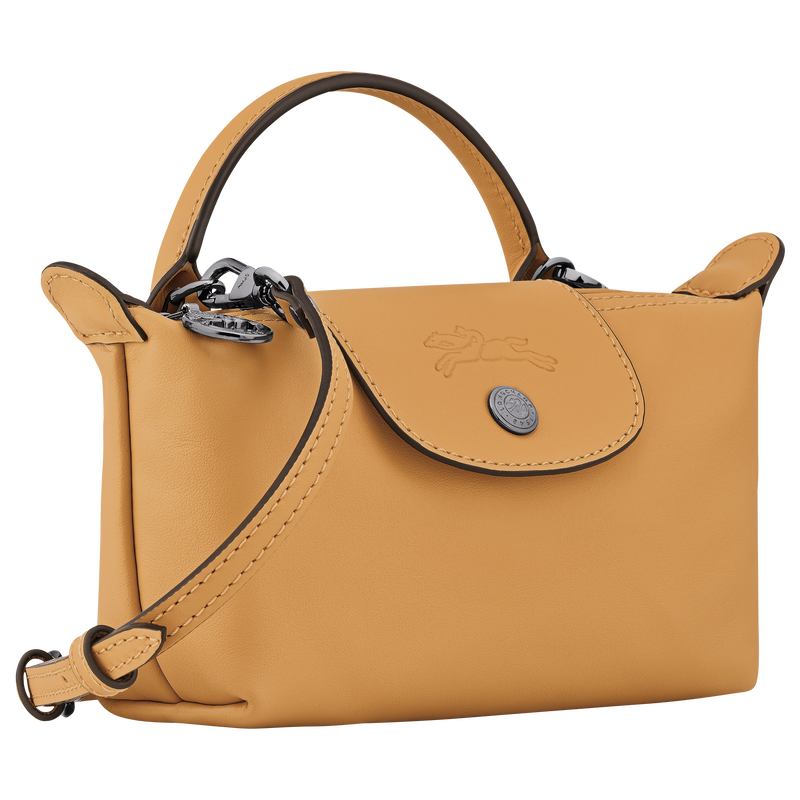 Le Pliage Xtra XS Pouch , Honey - Leather  - View 3 of  6