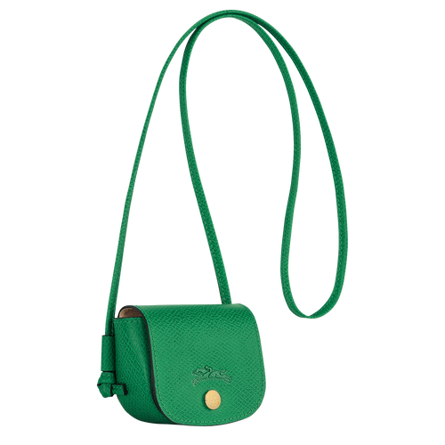 Épure Coin purse with leather lace , Green - Leather - View 3 of  4