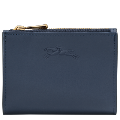 Épure Compact wallet , Navy - Leather