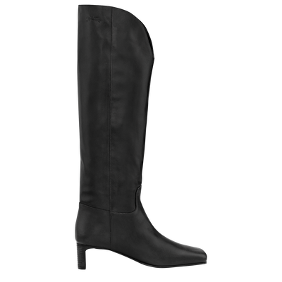 La Cavalière Heel boots , Black - Leather