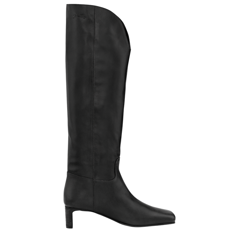 La Cavalière Heel boots , Black - Leather  - View 1 of  4