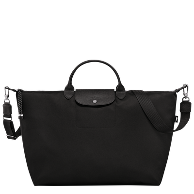 Le Pliage Energy L Travel bag , Black - Recycled canvas