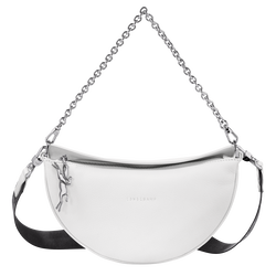 Smile S Crossbody bag , White - Leather