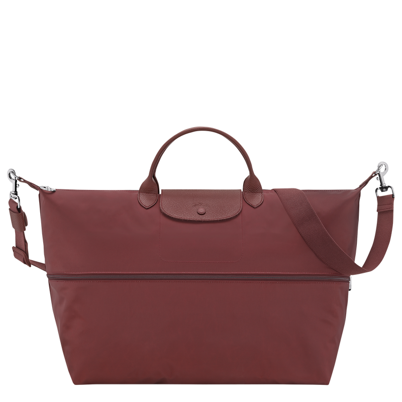 Le Pliage One S Travel bag expandable , Burgundy - Canvas  - View 3 of  6