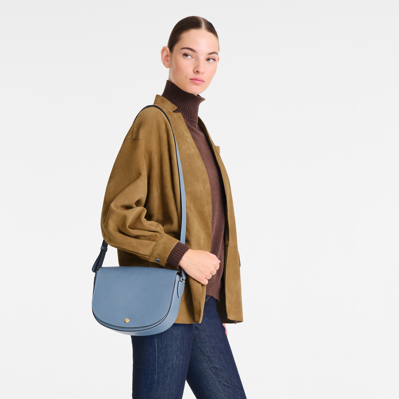&Eacute;pure M Crossbody bag , Slate - Leather  - View 2 of  5