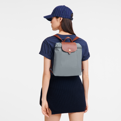 Le Pliage Original M Backpack , Steel - Recycled canvas