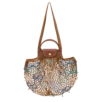 Le Pliage Collection L Mesh bag , Tobacco - Canvas