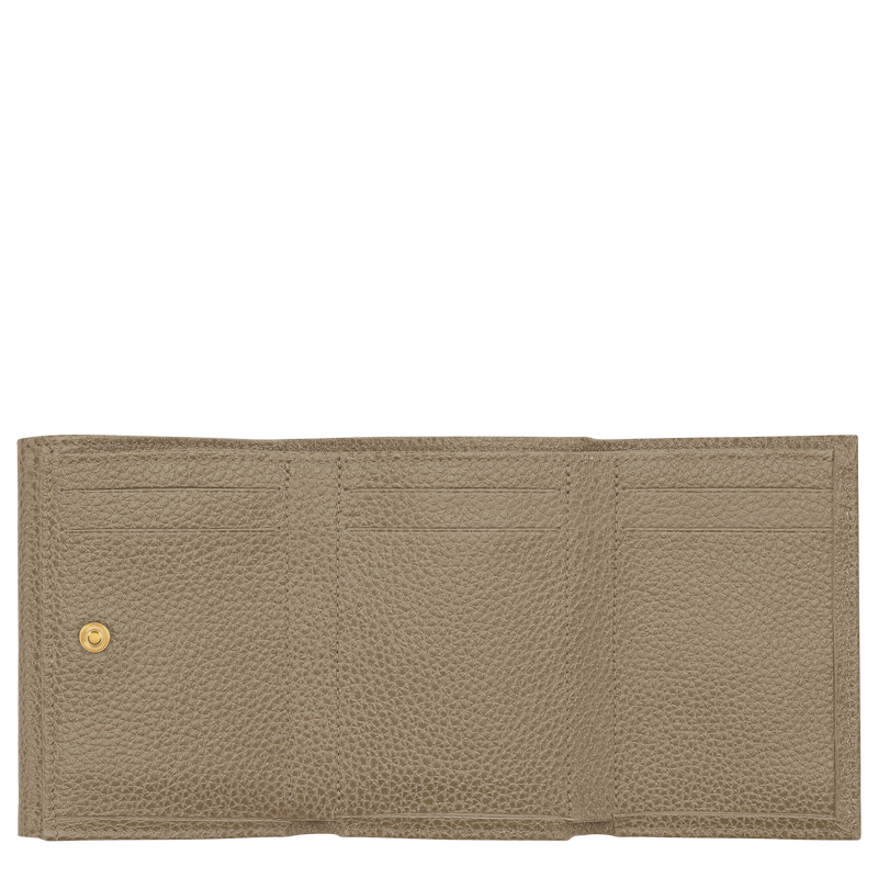 Le Foulonn&eacute; Compact wallet , Lichen - Leather  - View 3 of  3