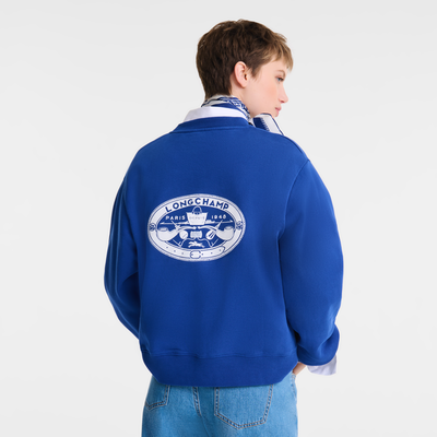 Sweatshirt , Cobalt - Printed jersey