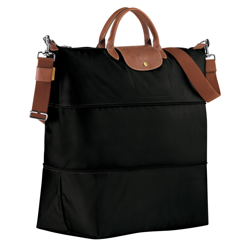 Le Pliage Original Travel bag expandable , Black - Recycled canvas  - View 3 of  6