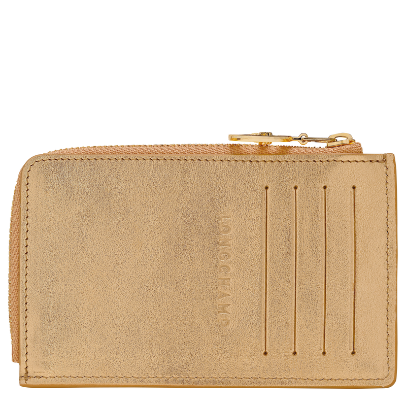 Le Pliage Xtra Card holder , Gold - Leather  - View 2 of  2