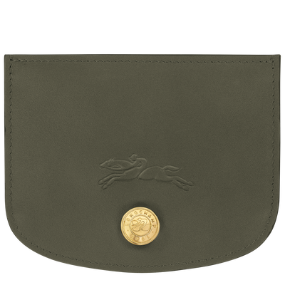 Épure Card holder , Khaki - Leather