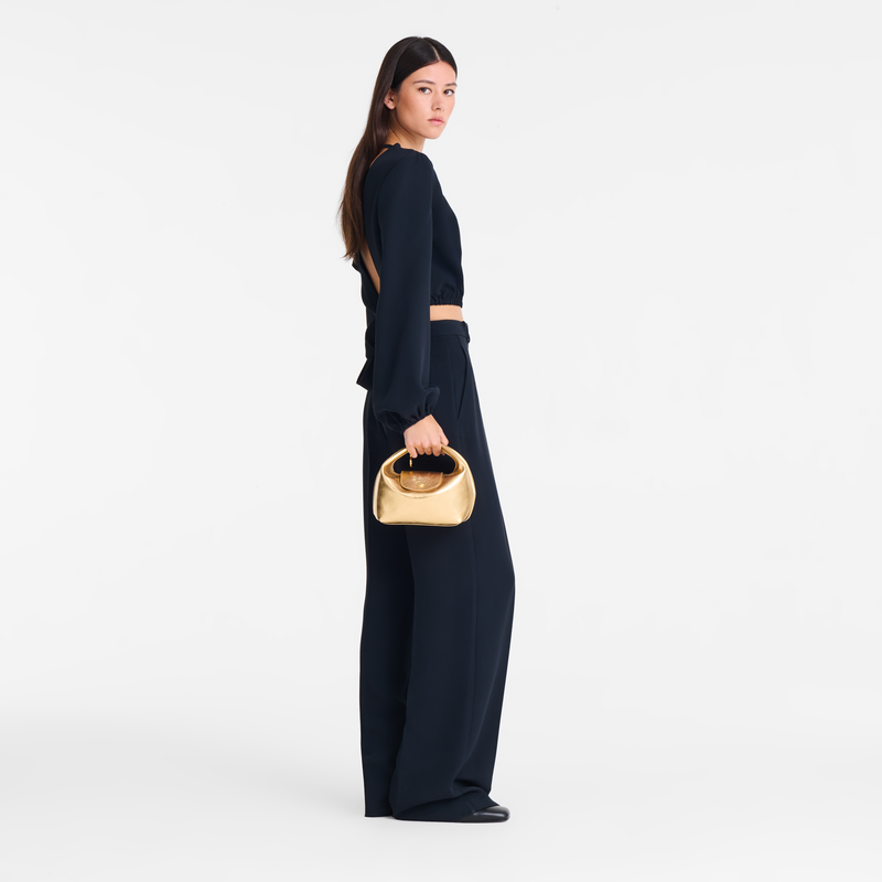 Le Pliage Xtra XS Handbag , Gold - Leather  - View 2 of  4
