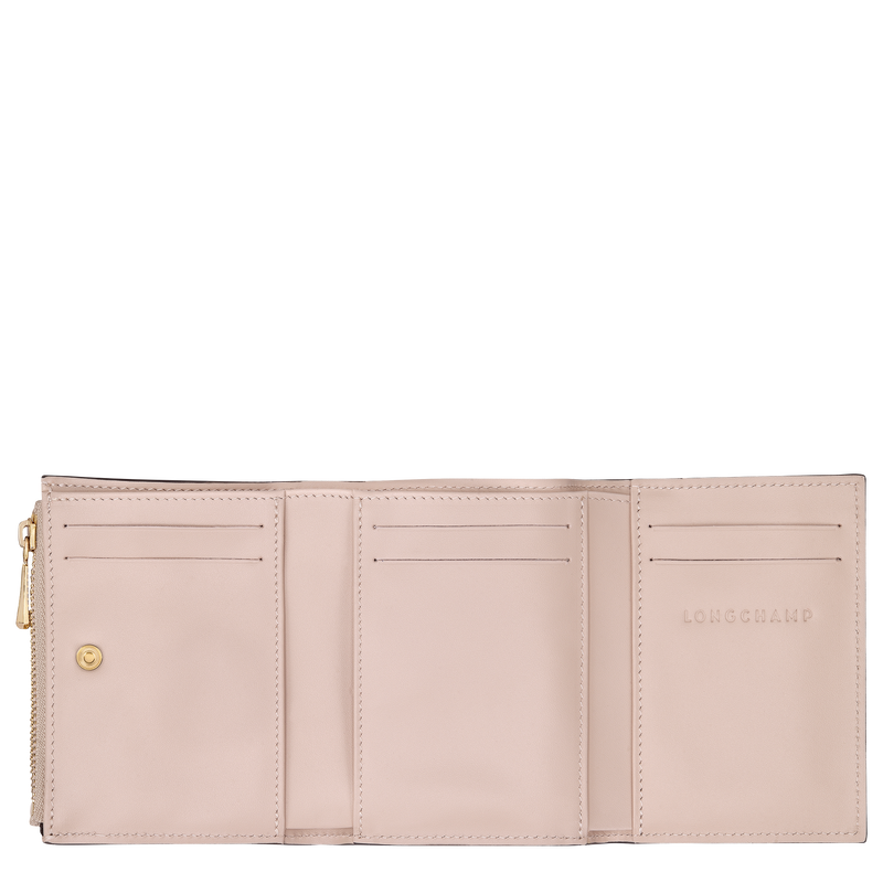 Épure Compact wallet , Petal Pink - Leather  - View 3 of  3