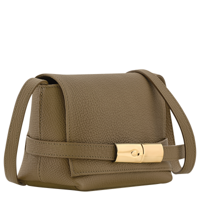 Le Smart S Crossbody bag , Olive - Leather