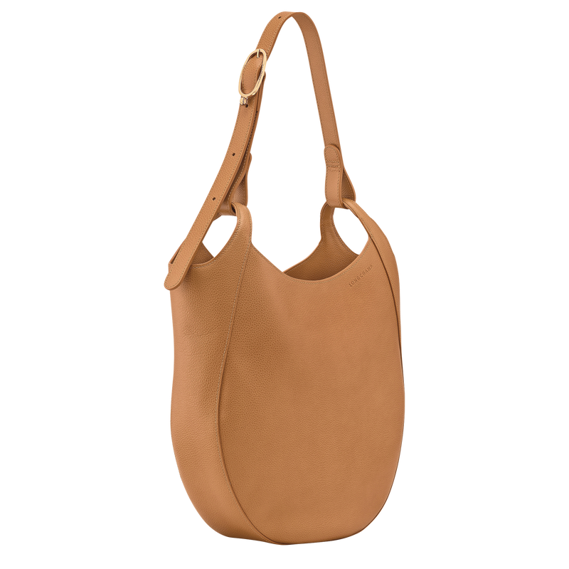 Le Foulonn&eacute; L Hobo bag , Pecan - Leather  - View 2 of  5