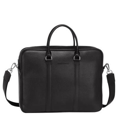 Le Foulonn&eacute; S Briefcase , Black - Leather