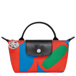 Longchamp x Robert Indiana Pouch , Red - Canvas