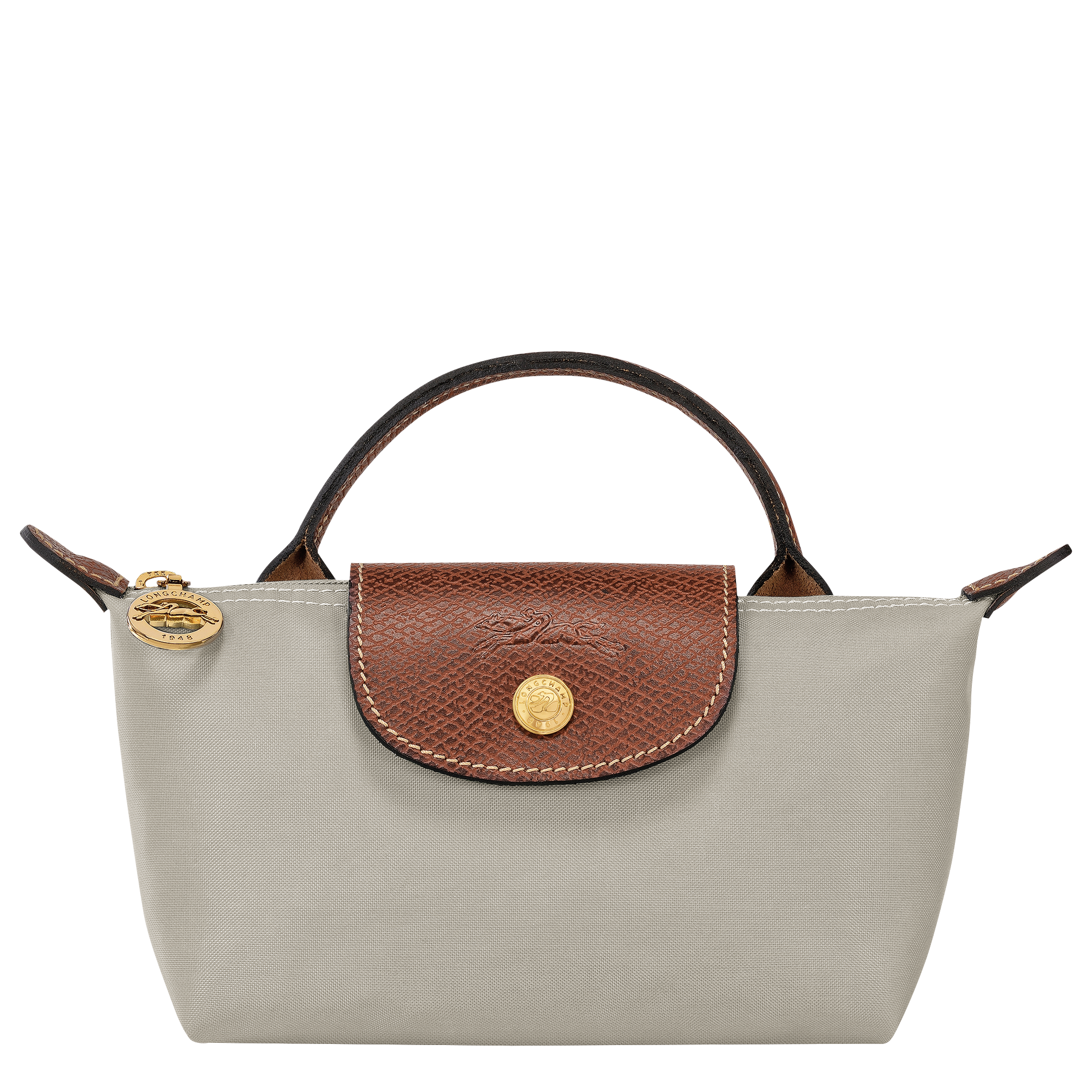 Le Pliage Original Pouch with handle, Pebble