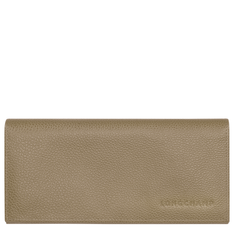 Le Foulonn&eacute; Long continental wallet , Lichen - Leather  - View 1 of  3