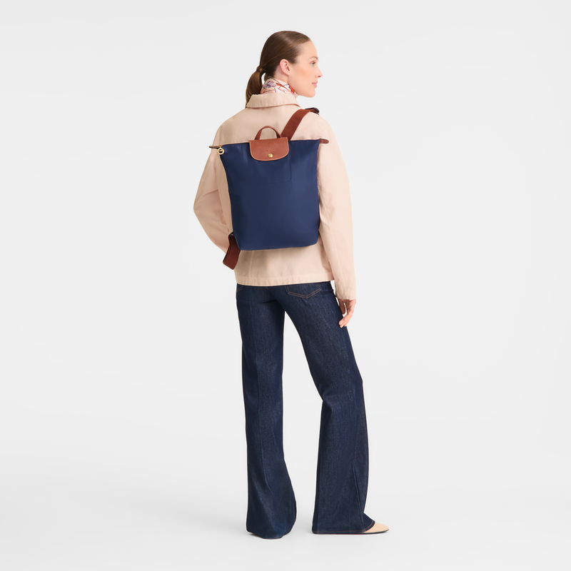 Le Pliage Original M Backpack , Navy - Recycled canvas  - View 2 of  7