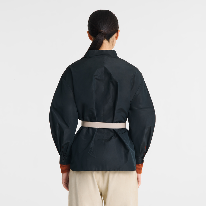 Kimono jacket , Black - Techno taffeta  - View 3 of  5