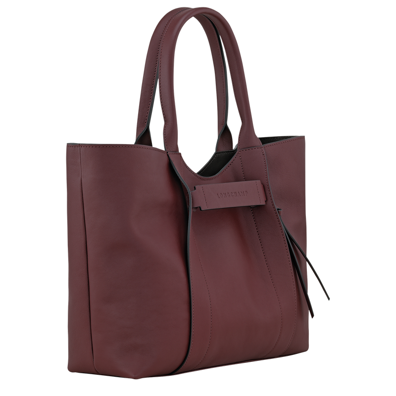 Longchamp 3D Shoulder bag , Burgundy - Leather  - View 3 of  4