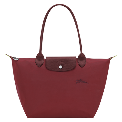 Le Pliage Green M Tote bag , Pomegranate - Recycled canvas