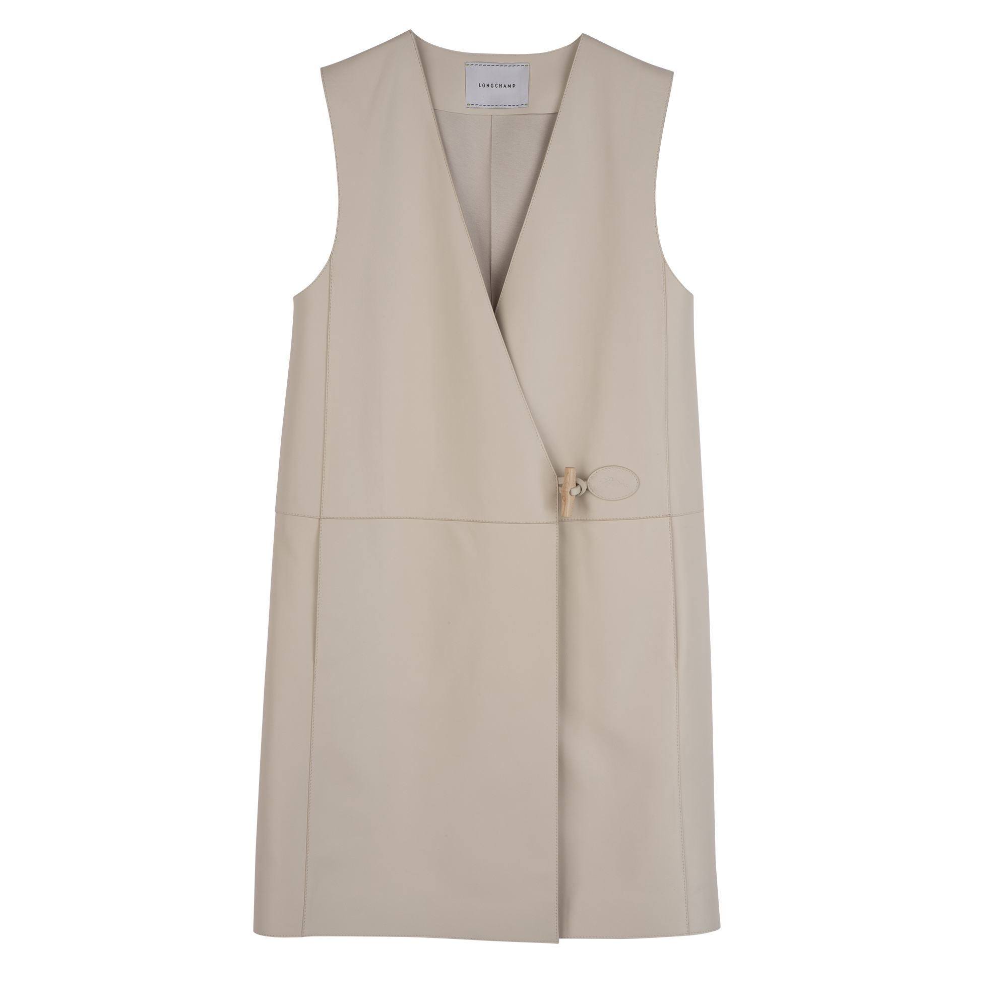 Sleeveless jacket, Ecru - View 1 of
4 - zoom in null Sleeveless jacket, Ecru