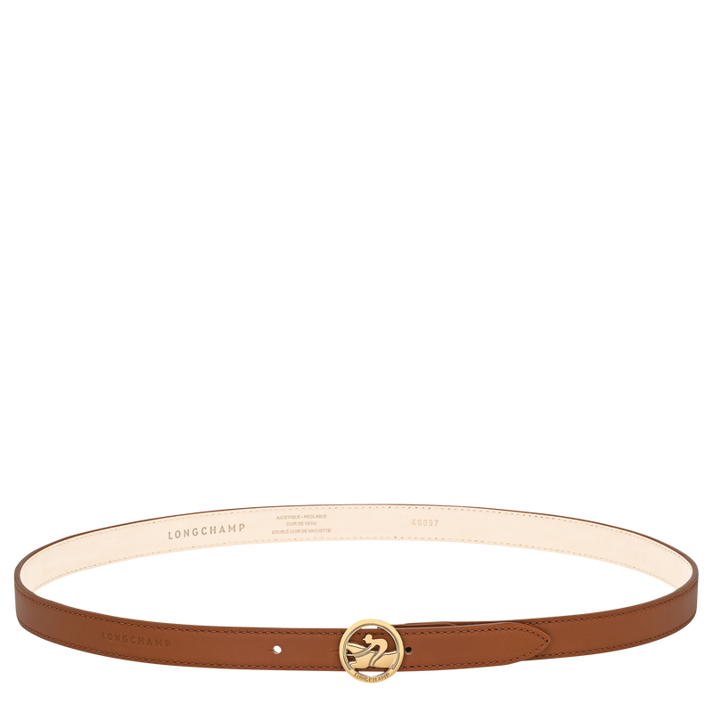 La M&eacute;daille Longchamp Ladies' belt , Cognac - Leather  - View 1 of  3