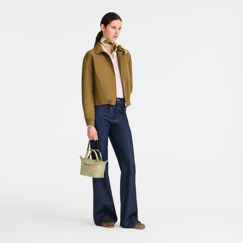 Le Pliage Xtra XS Handbag , Almond Green - Leather  - View 2 of  5