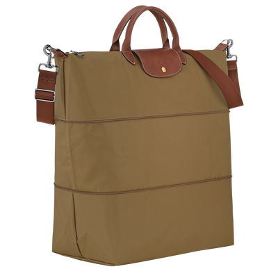 Le Pliage Original Travel bag expandable , Olive - Recycled canvas
