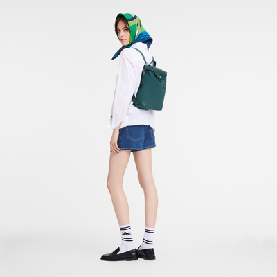 Le Pliage Green M Backpack , Peacock - Recycled canvas