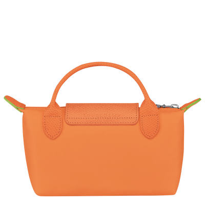 Le Pliage Green Pouch with handle, Orange