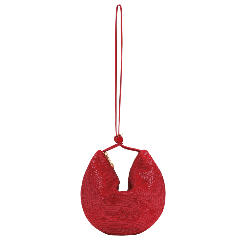 Le Roseau Clutch , Red - Canvas  - View 5 of  6