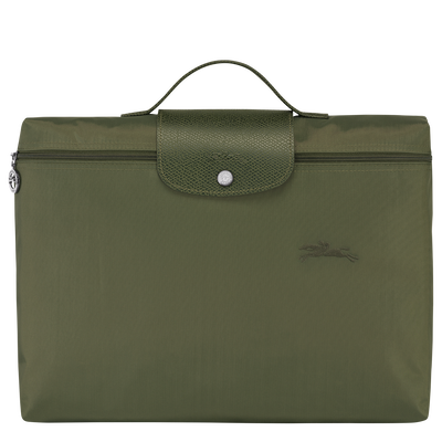 Le Pliage Green S Briefcase , Forest - Recycled canvas