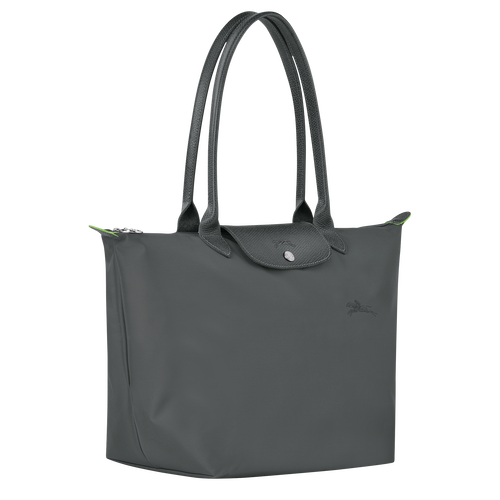 Le Pliage Green L Tote bag , Graphite - Recycled canvas - View 3 of  6