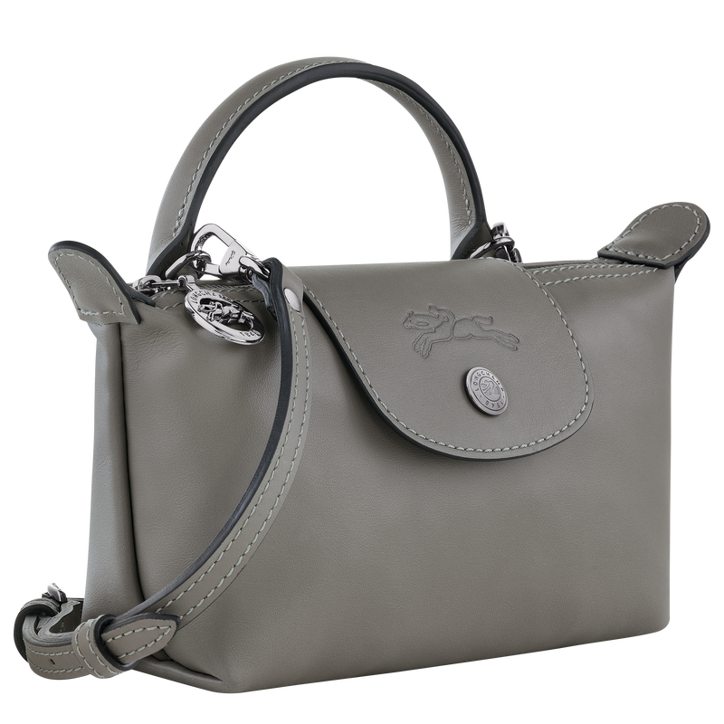 Le Pliage Xtra XS Pouch , Turtledove - Leather  - View 3 of  6