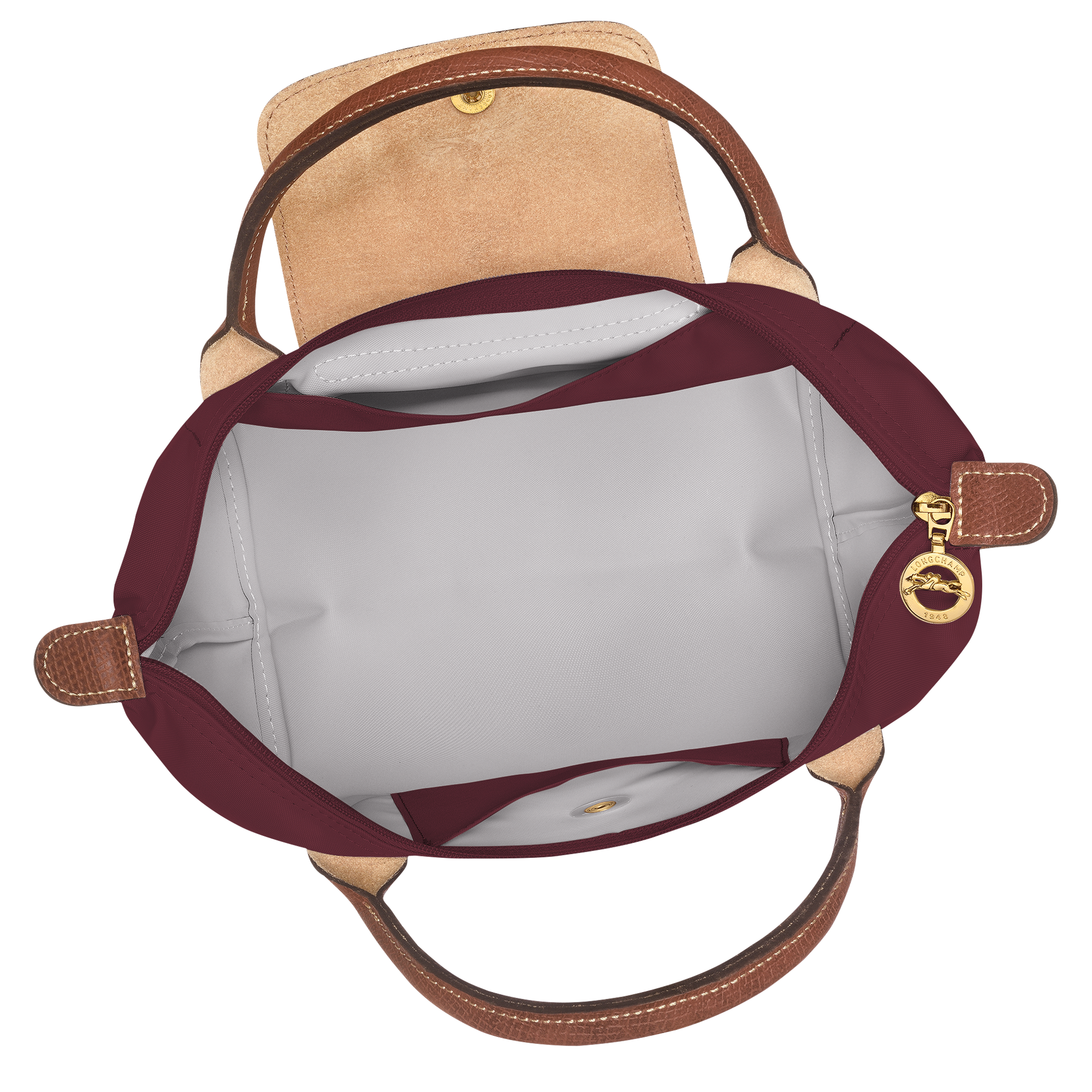 Handbag S, Burgundy - View 5 of
7 - zoom in Le Pliage Original Handbag S, Burgundy