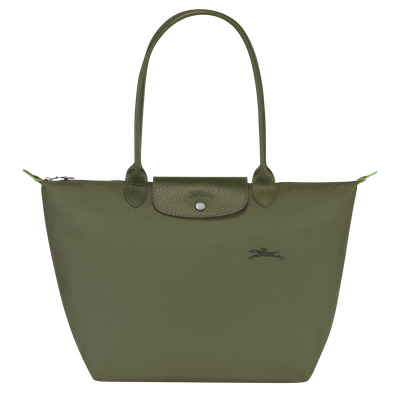 Le Pliage Green L Tote bag , Forest - Recycled canvas