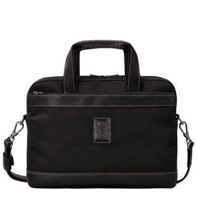 Boxford S Briefcase , Black - Recycled canvas