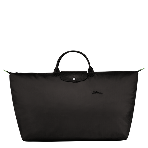Le Pliage Green M Travel bag , Black - Recycled canvas - View 1 of  7
