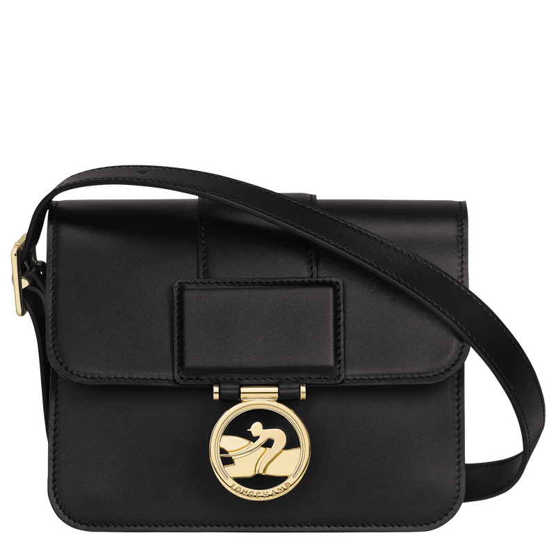 Black leather store box bag