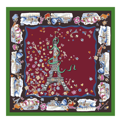 Tour Enchant&eacute;e Silk scarf 50 , Purple - Silk