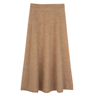 Midi skirt , Biscuit - Knit