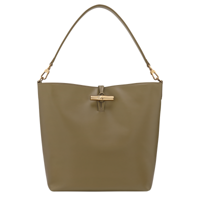 Le Roseau M Hobo bag , Olive - Leather