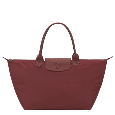 Le Pliage One L Handbag , Burgundy - Canvas